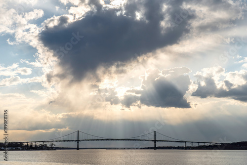 Sunset on the Atlantic Ocean. 