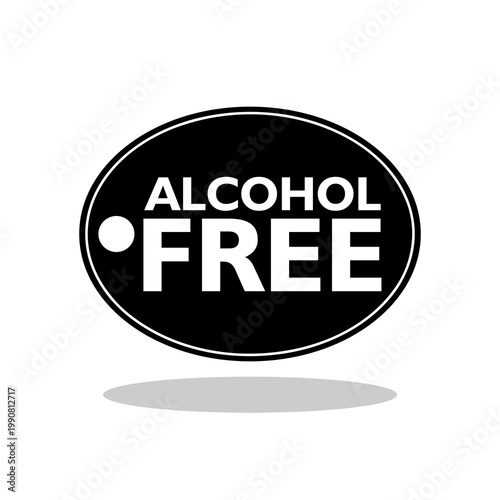 Alcohol Free icon with shadow