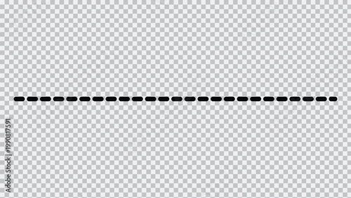 Black dashed line on transparent grid background divider