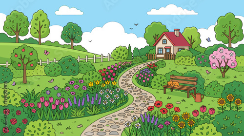 rural landscape with country road