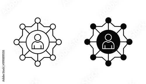 Network of people user connections and social media community group vector illustration