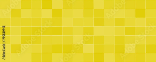 Seamless hand drawn square grid pattern. Craft yellow repeated doodled checkered background. Sketched checker paper texture. Pencil drawn journal sheet notebook template. Vector lined planer page