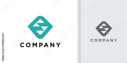 minimalist letter bb business modern abstract logo