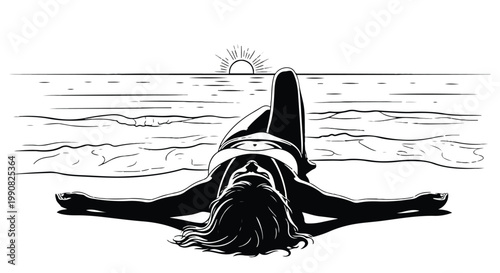 Whale breaching with sunrise in the background