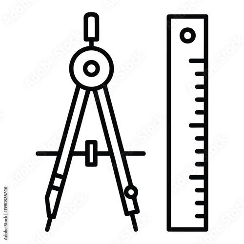 Compass and Ruler Drawing Tools.