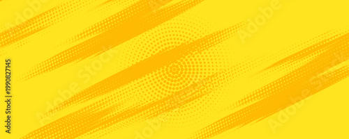 Modern Retro comic yellow background raster gradient halftone  stock vector sports