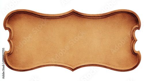 Ornate, aged wooden plaque with a textured, light brown surface