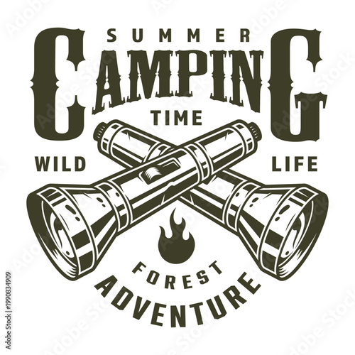 Camping fun with flashlights