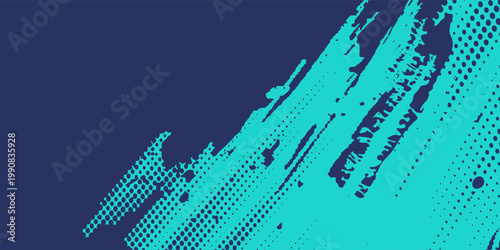 Minimal Abstract Blue Cyan Frame Grunge Sport Design In Dark Background
