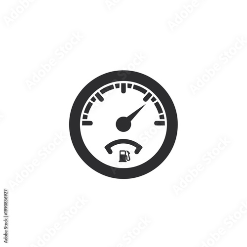 Fuel Gauge Icon – Minimalist Symbol of Gasoline and Energy