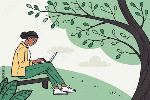 a man sitting on a bench in a park