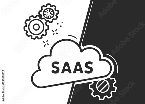 SaaS cloud computing technology concept