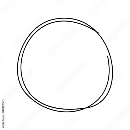 Messy Line Art Round Shape