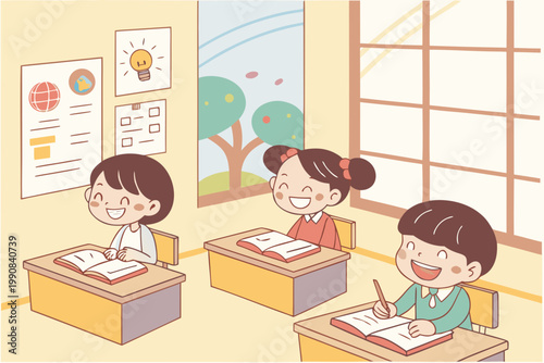 children in classroom