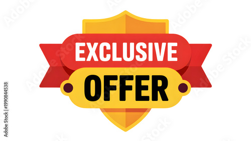 A colorful graphic design displaying an exclusive offer badge for marketing and promotion