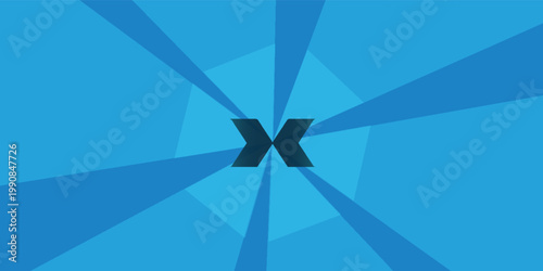 Dark blue shining triangular background. Shining colored illustration in a brand-new style. The template can be used as a background for cell phones.