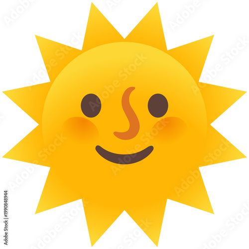 happy sun cartoon