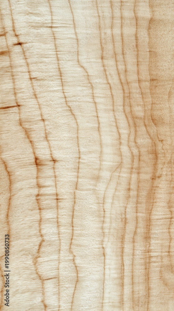 Fototapeta premium Close up of textured wood grain surface with natural wavy patterns