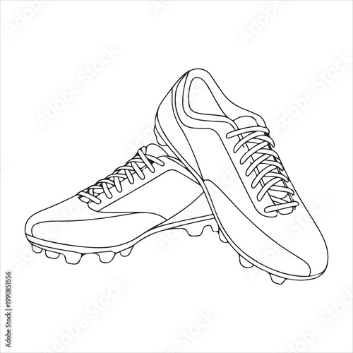 A pair of football boots with laces