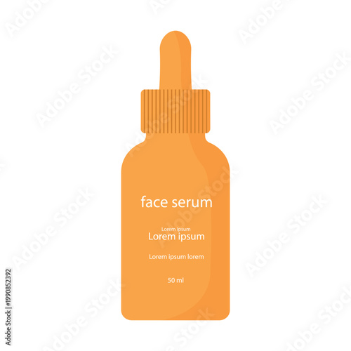 Sleek orange face serum bottle
