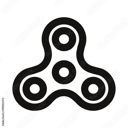 Fidget spinner icon. This modern fidget spinner vector icon features a sleek and minimal design that perfectly represents focus and sensory play.