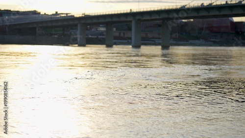 bridge over the city river