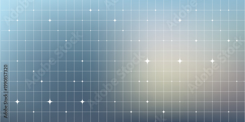 Abstract background with sparkling stars and grid pattern.
