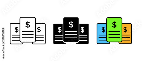 Subscription Plan Icon illustration for recurring services, memberships, and pricing models with stroke filled and colored icon set.