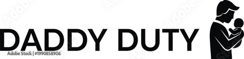 Daddy duty a silhouette of fatherhood and parental love