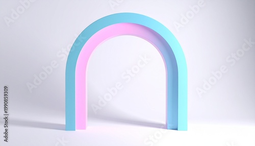 3d render of a red and blue transparent label