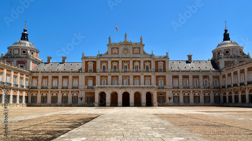 La façade ouest du palais royal d’Aranjuez en Espagne