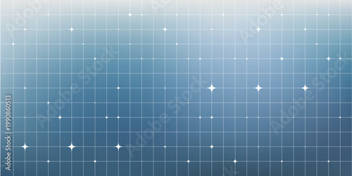 a blue background with white stars.