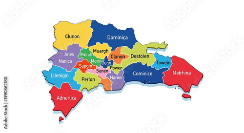 Map of the Dominican Republic Provinces.