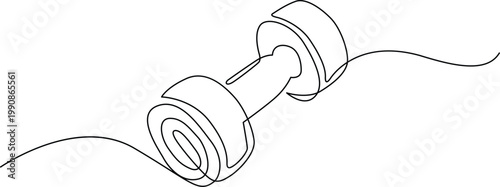 An illustration of a cable gland with a threaded barrel and a cable exit port Vector