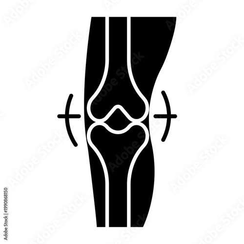 Human Knee Joint Pain Icon for Healthcare and Orthopedic Design