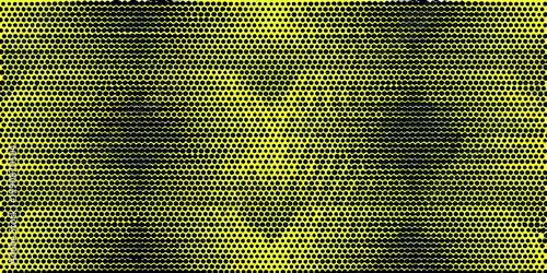 Optical illusion featuring a face hidden within a yellow and black pattern