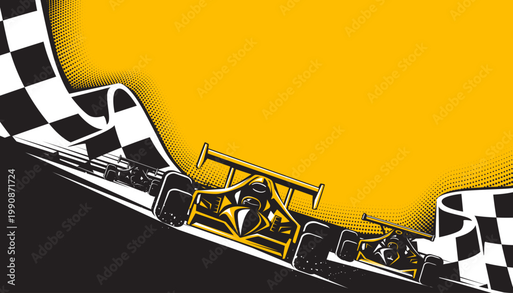 Fototapeta premium Motorsport car racing . Sports race concept
