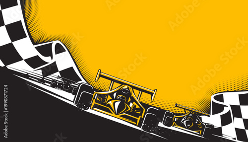 Motorsport car racing . Sports race concept