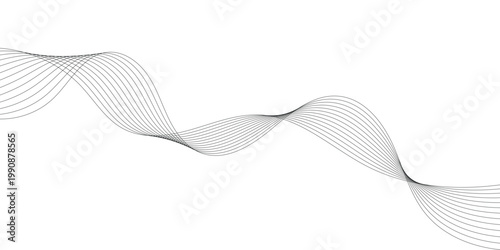 abstract creative black blend wavy line design for business card, poster, background.
