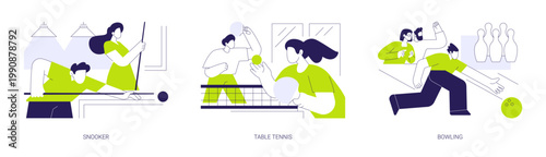 Bild auf Leinwand Sport games isolated cartoon vector illustrations se