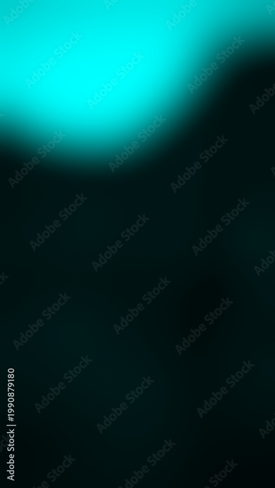 Obraz premium Abstract glowing turquoise light on dark background creating a vibrant atmospheric effect
