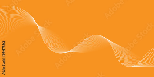 abstract creative orange white blend wavy line vector for business card, poster, background.
