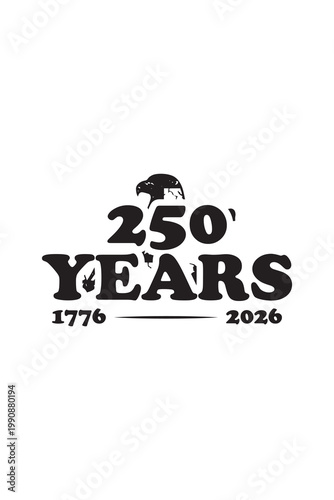 Vintage Eagle Distressed American Flag 250 Years 1776-2026 T-Shirt Design fourth of july