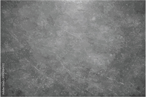 A dark aged metal plate with a rough grunge texture features a dirty gray concrete pattern on an old vintage surface for a weathered industrial backdrop material