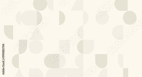 A calming and minimalist background featuring soft geometric shapes. Ideal for website design, presentation slides, or as a subtle texture in marketin