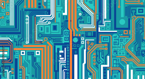 A vibrant, modern geometric pattern creates a captivating backdrop. Ideal for web design, presentations, or branding needing a clean, contemporary fee