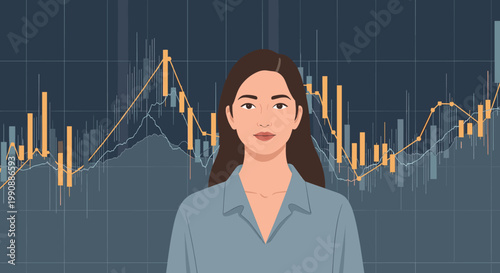 A minimalist illustration of a rising stock market chart, conveying optimism and potential for growth. Ideal for financial reports, investment article
