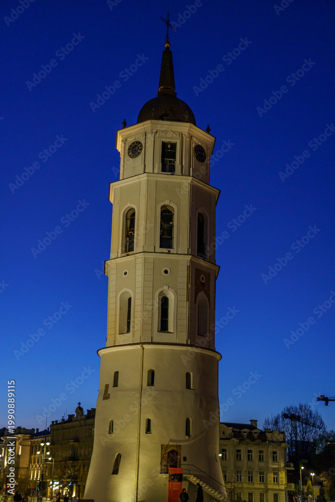 Obraz premium Vilnius in Litauen in der Nacht