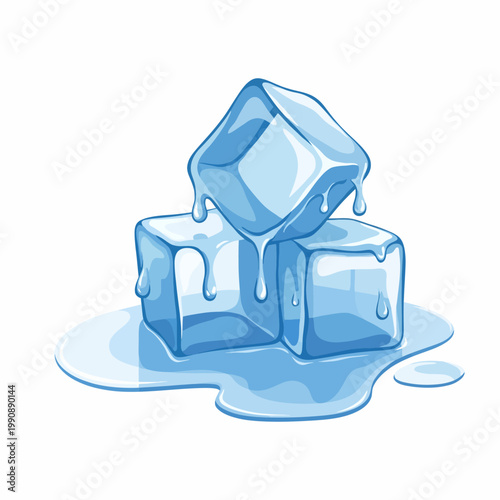 A visually striking image of melting ice cubes offers a refreshing and cool sensation, reminiscent of summer drinks and chilled beverages for hydration and enjoyment.