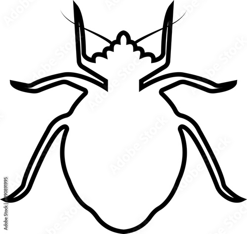 Bug insect icon pest beetle bug, insect parasite symbol, no bug sign, infestation control icons in black flat and line style vector, pest control warning symbol pack